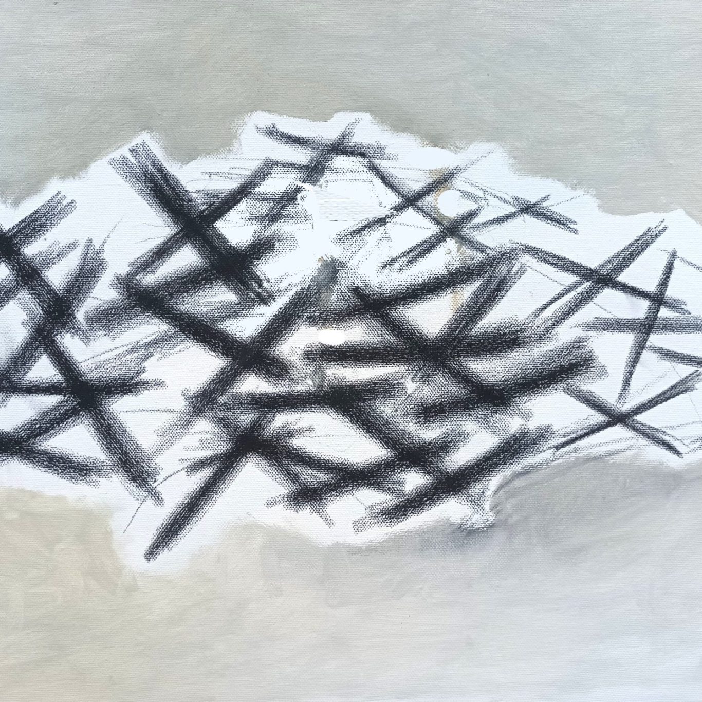 Cendres- huile sur toile 46x38 cm Cendres- Huile sur toile -Dim 46 X 38 cm