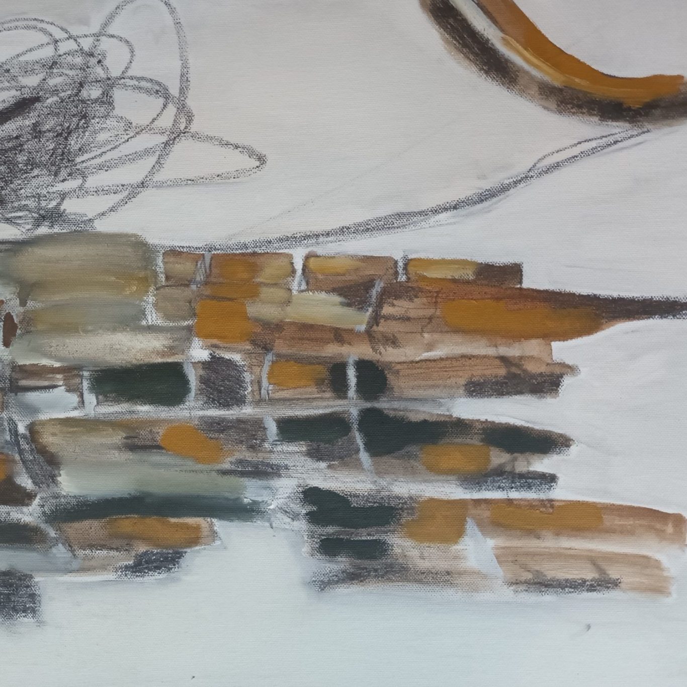 Bois brulé- Huile sur toile- Dim 46 x 38 cm Bois brulé- Huile sur toile- Dim 46 x 38 cm