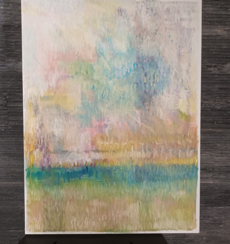 White 65 X 80 cm huile sur toile. 65 X 80 cm