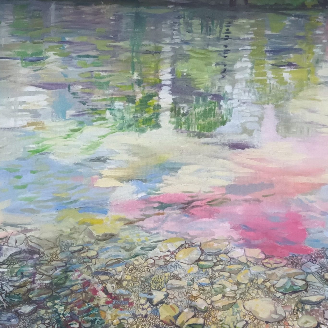 Eau- nageurs 4 et 5- Huile sur toile- Dim: 61 X 50 cm Eau- nageurs 4 et 5- Huile sur toile- Dim: 61 X 50 cm