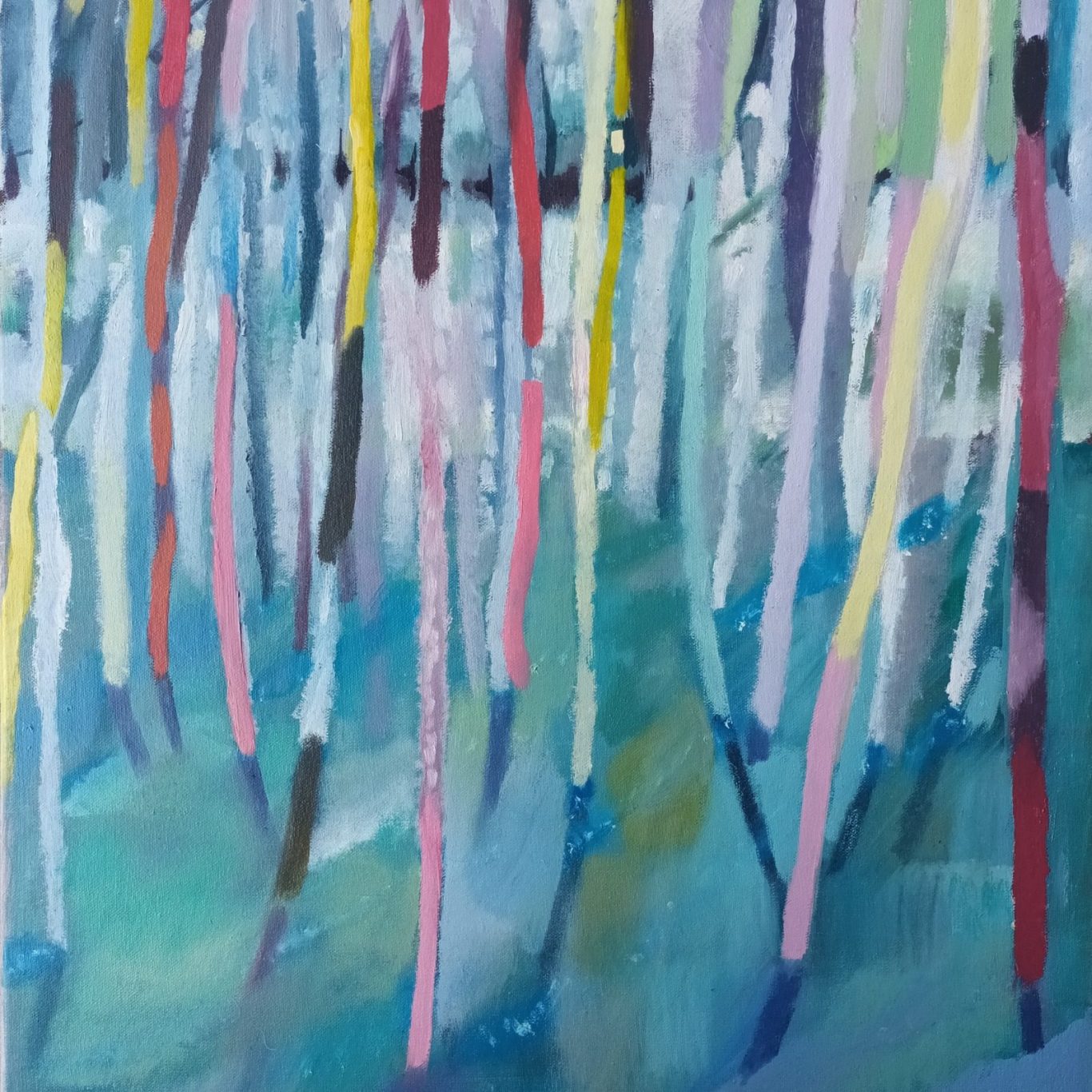 Eau- nageurs 3 et 4- Huile sur toile- Dim: 61 X 50 cm Eau- nageurs 3 et 4- Huile sur toile- Dim: 61 X 50 cm